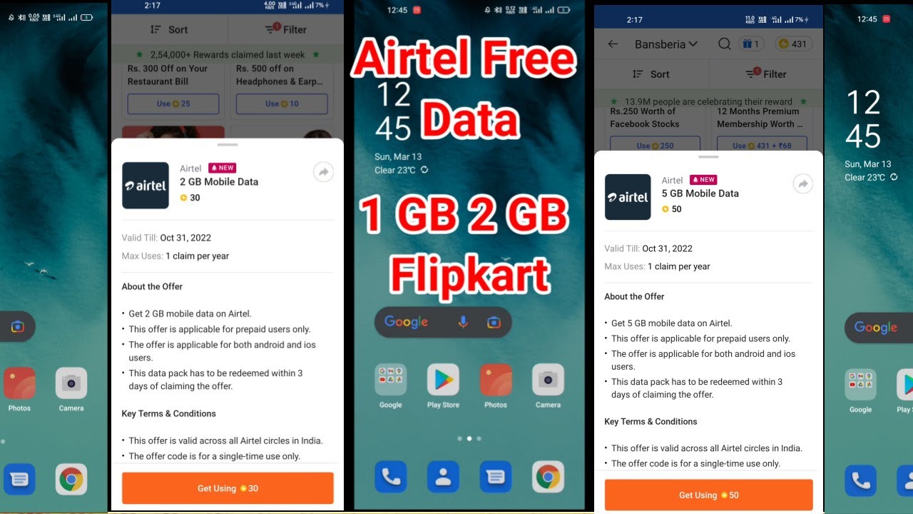Airtel Free Data All Users || 1GB 2GB Internet ||  Biggest Offer Dhamaka offer 2022-23