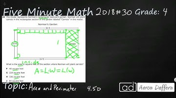 4th Grade STAAR Practice Area and Perimeter (4.5D - #7)