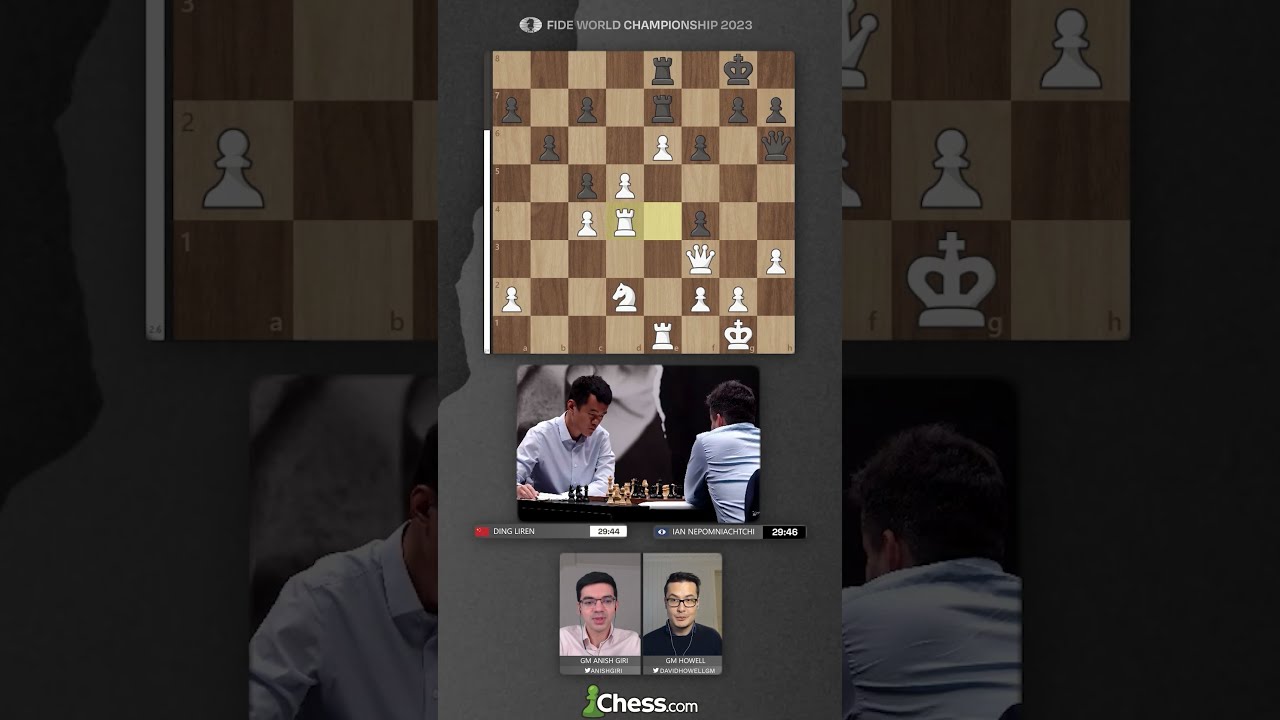 Ding Liren Strikes In Game 4 of FIDE World Championship 