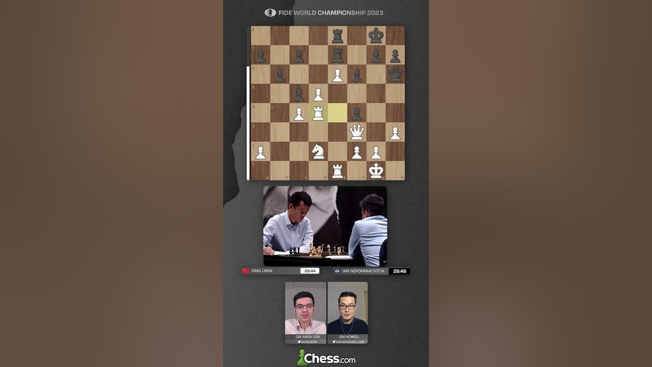 Ding Liren Strikes In Game 4 of FIDE World Championship 