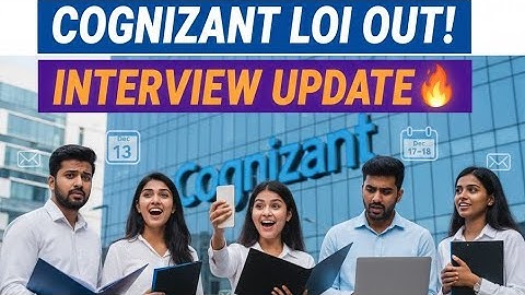 Cognizant LOI Released 😱 | Nov Interview Candidates | Offline Interview Dates Revealed
