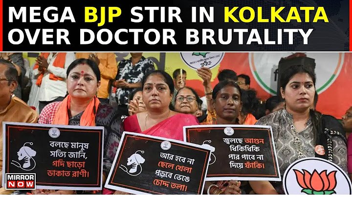 Mega BJP Protests In Kolkata Over RG Kar Doctor Brutality | Police Clashes, Water Cannons Used |News