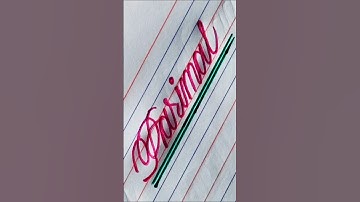 Cursive writing tutorial || Calligraphy || Handwriting || Name