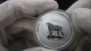 [HD] 2010 Year of the Tiger - 1 oz Silver Coin - Perth Mint