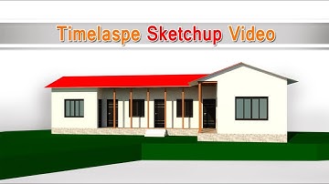 Simple house 3D in Sketchup (Time lapse video)