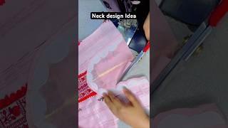 Neck Design Making With Lace। Cutwork Neck Design Cutting And Stitching ।#viral #ytshorts #shorts ।