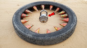 Will The Lock Open...? Many Fireworks Vs Lock | 🔥3000°C