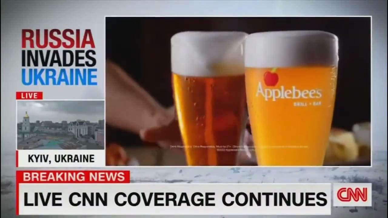 CNN Russia Invades Ukraine with a poorly timed AppleBee’s Commercial