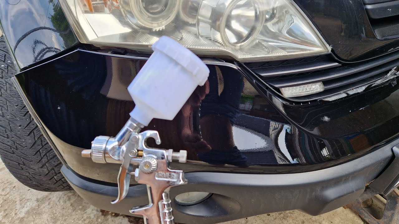 Красим бампер Honda cr-v краскопультом с Озона - YouTube