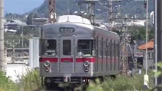 所定の運用に戻っていた、長野電鉄3500系信州中野駅行き普通527列車。
