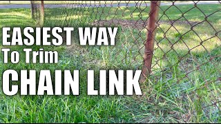 BEST WAY to Weed Whack a Chain Link Fence
