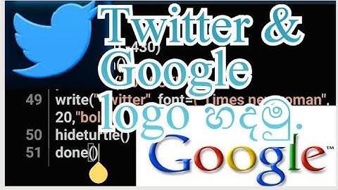How to create  Google logo & Twitter logo using python codes