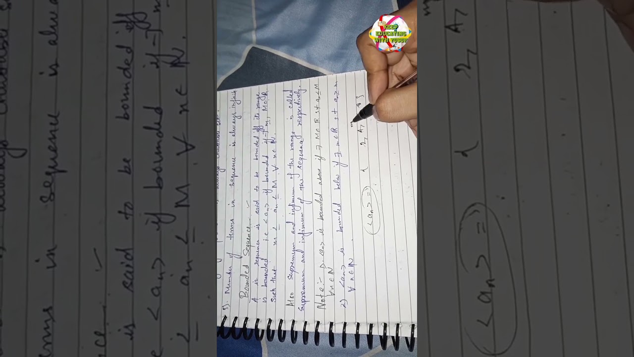 Bounded sequence#bscmaths #bsc #realanalysis #iitjam #upsc #csat #math #mathday #daily #1minutevideo