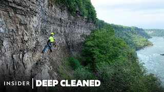 How The Niagara Falls Cliffs And Trails Are Maintained | Deep Cleaned | Insider