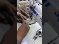 Hem sewing with roller pressure