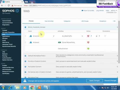 How to block social networking sites on sophos XG Firewall 85