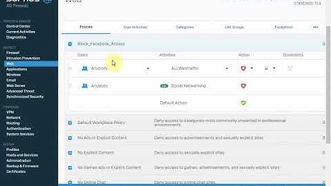 How to block social networking sites on sophos XG Firewall 85