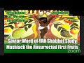 Mashiach the resurrected first fruits  savior word of yah shabbat study live