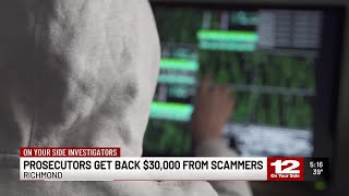 Richmond prosecutors recover $30K stolen from scammers; warn of increase in cases