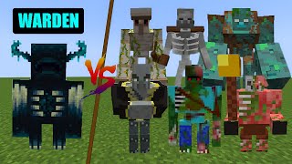 Warden vs Mutant Mobs in Epic Minecraft Mob Battle 😱