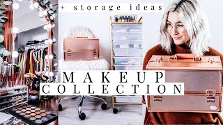 MAKEUP COLLECTION & STORAGE 2019 | MAKEUP STORAGE IDEAS FOR SMALL SPACES | MAKEUP ORGANIZATION 2019
