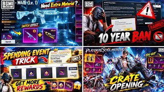 WARNING 😭 MAIL IN BGMI | M416 GLACIER SWITCH EFFECT MATERIAL ? | ULTIMATE CRATE OPENING PLATINUM SET