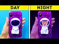 DÍA VS. NOCHE || 32 GENIALES FUNDAS DIY PARA EL CELULAR QUE ENCANTARÁN A TUS AMIGOS