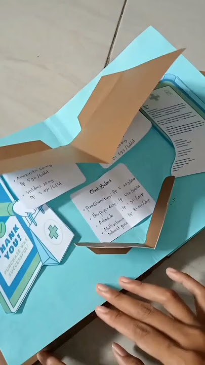 Hasil semalaman buat pop-up book Farmasi #tutorial #diy #journaling
