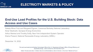 End-Use Load Profiles for the U.S. Building Stock: Data Access and Use Cases