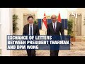 Exchange of letters between President Tharman and DPM Wong