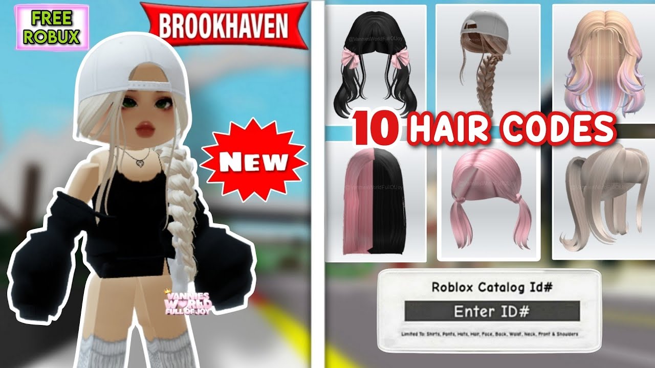 NEW* 10 CUTE HAIR ID CODES FOR BROOKHAVEN 🏡RP, BERRY AVENUE AND BLOXBURG  😍✨️ 