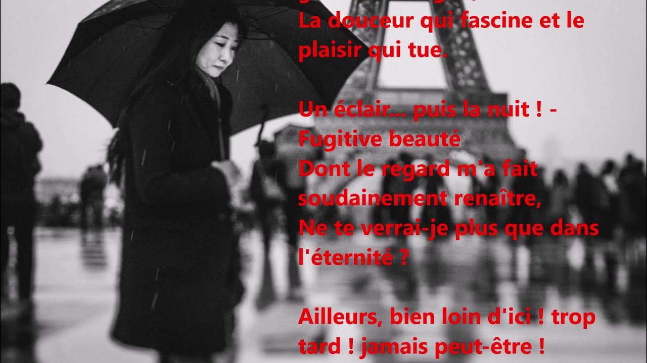 À une Passante Charles Baudelaire YouTube