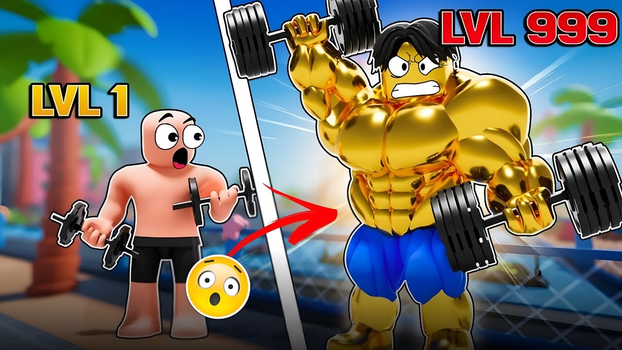From NOOB to BODYBUILDER in Roblox Gym Simulator 💪🔥