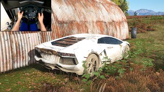 Rebuilding A Lamborghini Aventador - Forza Horizon 4 (Steering Wheel + Paddle) Gameplay