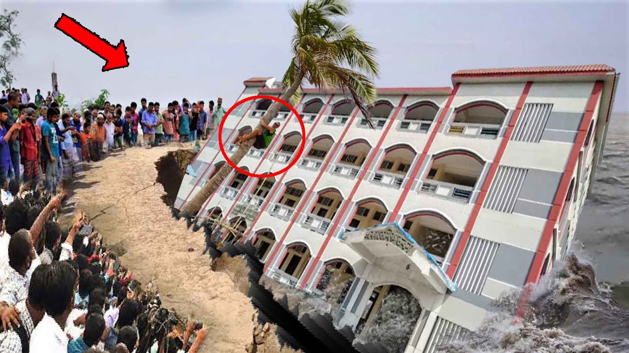 Most Horrific Jamuna River Erosion Moments in Bangladesh Caught On Security Cameras