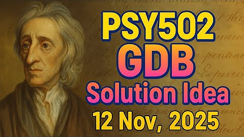 PSY502 GDB Solution | John Locke Mind as Blank Slate | 12 Nov 2025 Answer Idea
