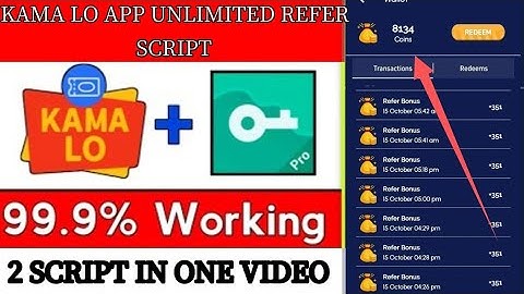 Kama lo Refer Script | new earning app today| new earning app refer script| New Earning script