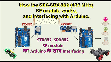 How the STX-SRX 882 (433 MHz) RF module works, and Interfacing with Arduino in (हिन्दी)
