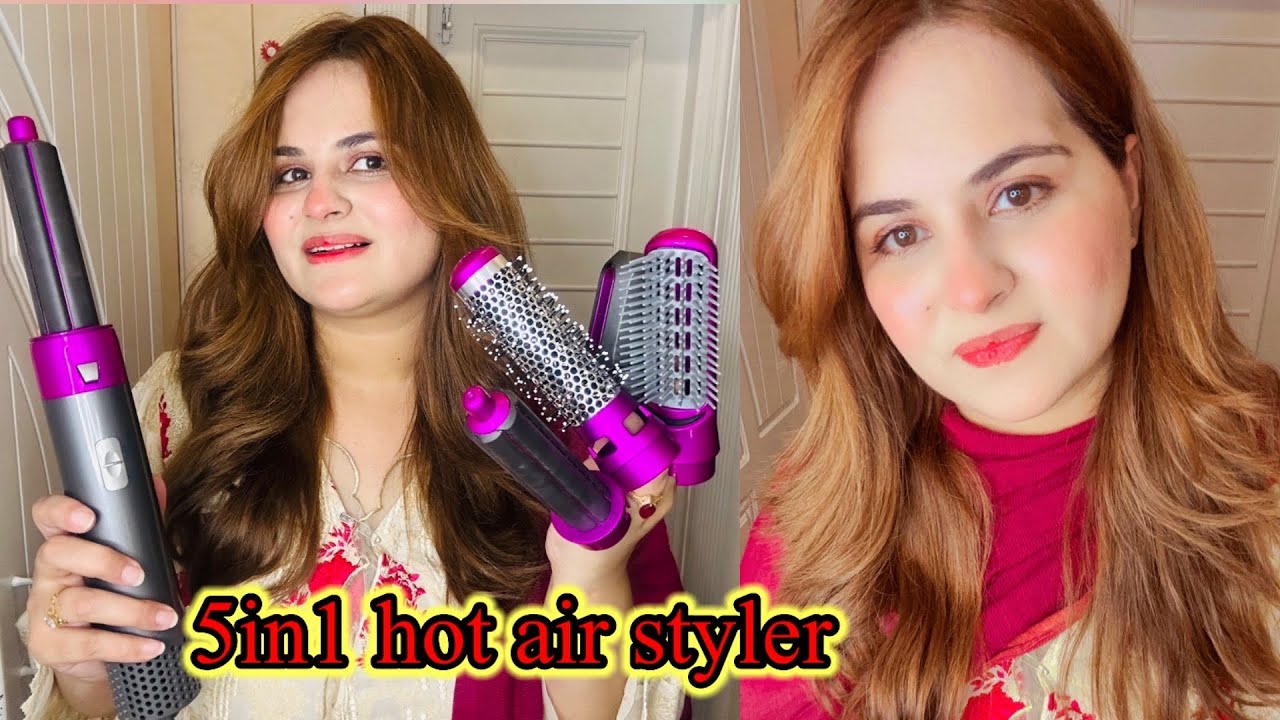 5in1 hot air styler Amazon Dyson airwarp dupe How to use 5in1 hair