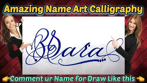Sara Name Signature Calligraphy Status | How to Draw, Cursive Calligraphy with Cut Marker
