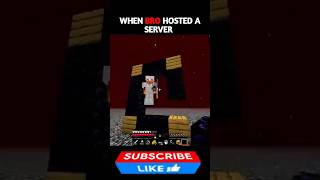 When my friend creates a server.😎 #minecraft #gaming #server #shorts