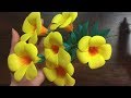 DIY: How to make Allamanda cathartica flower with foam sheets /  Cómo hacer flor de en foami