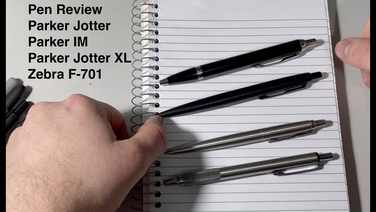 Best ballpoint pen - Pen Review Parker Jotter vs Jotter XL vs IM vs Zebra  F-701 