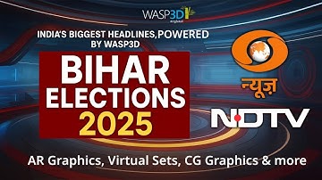 Bihar Elections 2025: NDTV & DD News Powered by AR + Virtual Graphics| @WASP3DOfficial ​