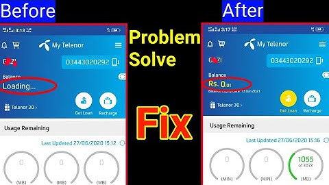 My Telenor App Loading proublem Solve my telenor app loading 2020