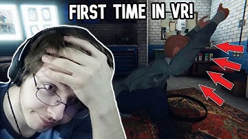 Phasmophobia but my friend plays in VR for the first time... (Phasmophobia Funny/Scary Moments)