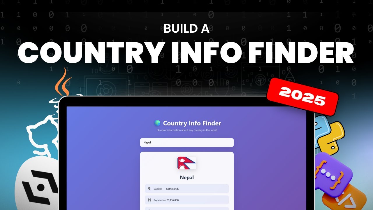Let's Code a Country Info Finder 🌍 | HTML, CSS & JavaScript Project for ...