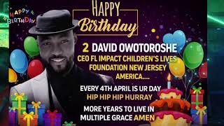 Tozyn Alujo 4 David Owotoroshe ceo impact children 's lives foundation new Jersey America birthday 🎈