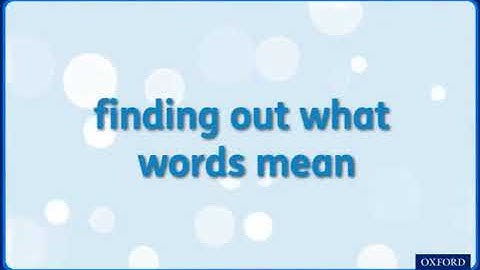 Introduction to Dictionary Skills