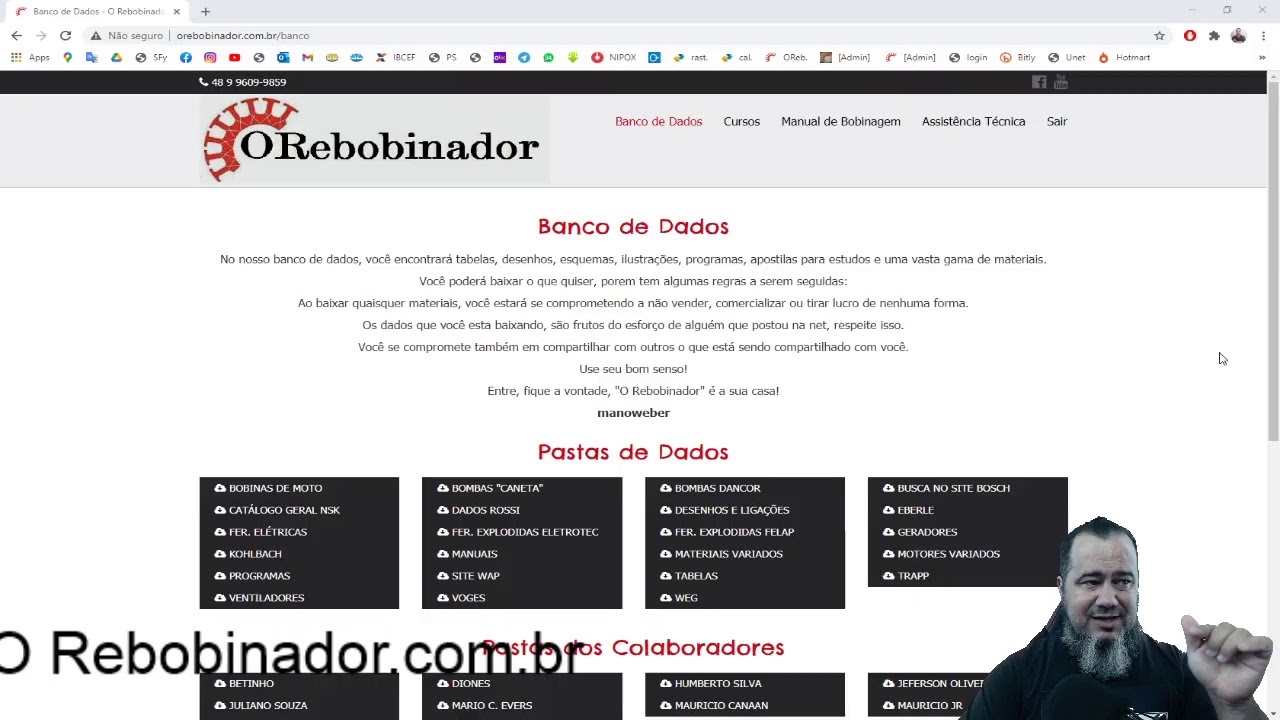 Live O Rebobinador - Dados de bobinagem, assistência e outros. - YouTube